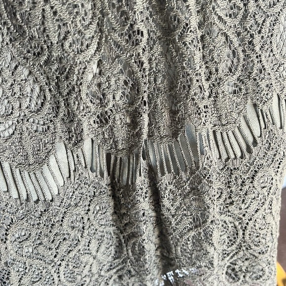 Green Lace Altar’d State Dress with mesh back - Sz Large - Picture 2 of 3